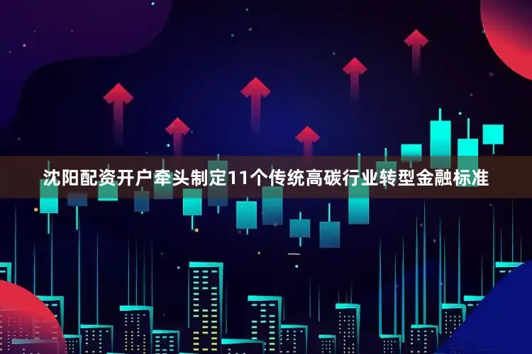 沈阳配资开户牵头制定11个传统高碳行业转型金融标准