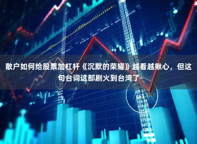 散户如何给股票加杠杆《沉默的荣耀》越看越揪心，但这句台词这部剧火到台湾了